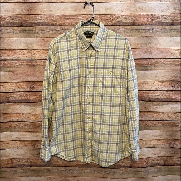Twill Yellow Plaid Shirt 